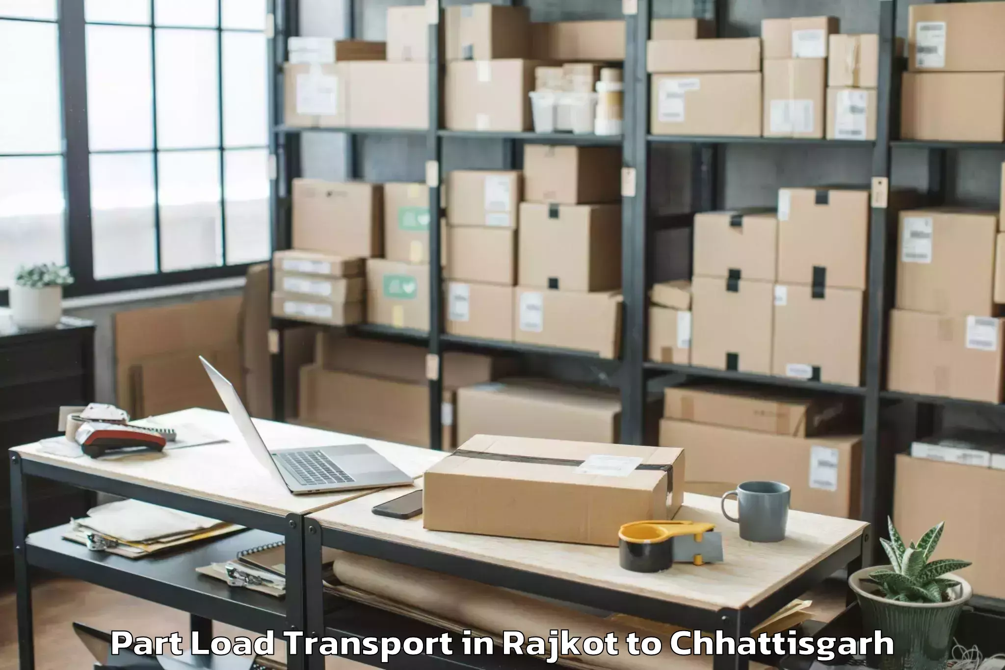 Trusted Rajkot to Raigarh Chhattisgarh Part Load Transport